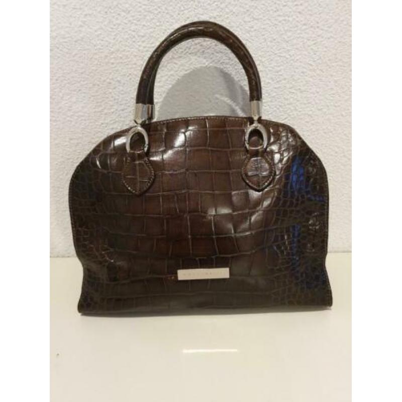 coccinelle tas bruin leder croco crocoprint NIEUWSTAAT
