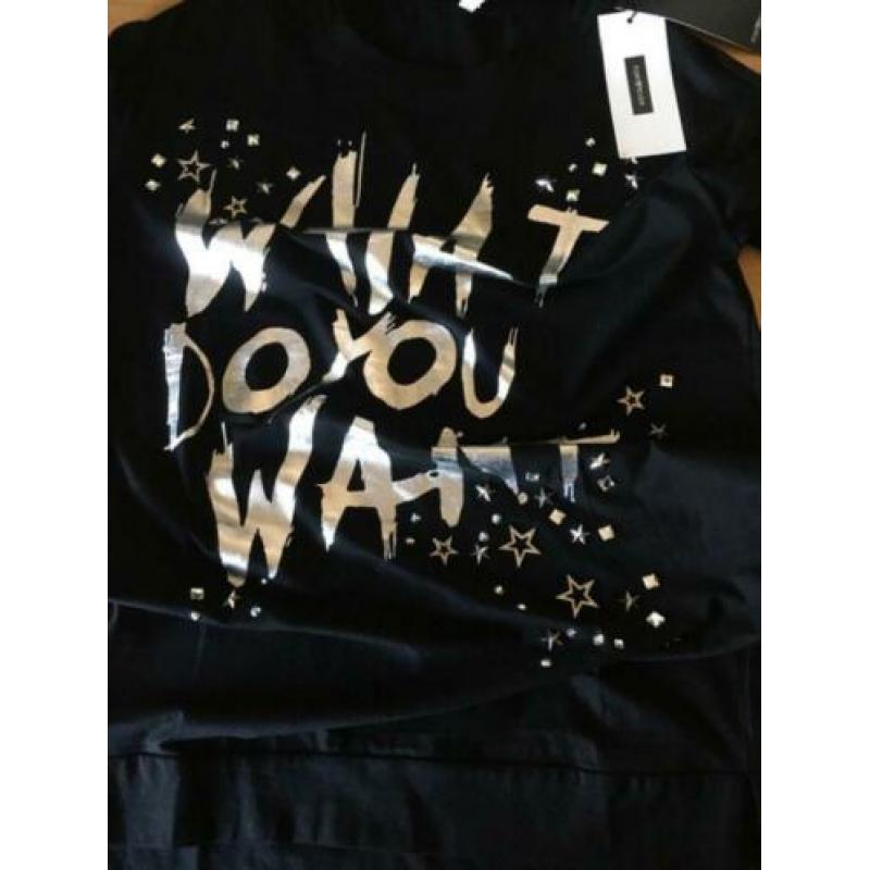 For ever’ shirt tekst in zilver en strass nieuw mt 38-40