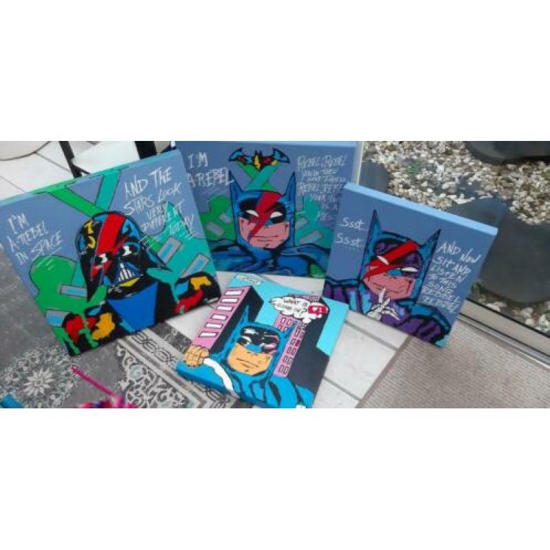 BATMAN METALEN BLIKKEN BORDEN wandplaten comics the joker