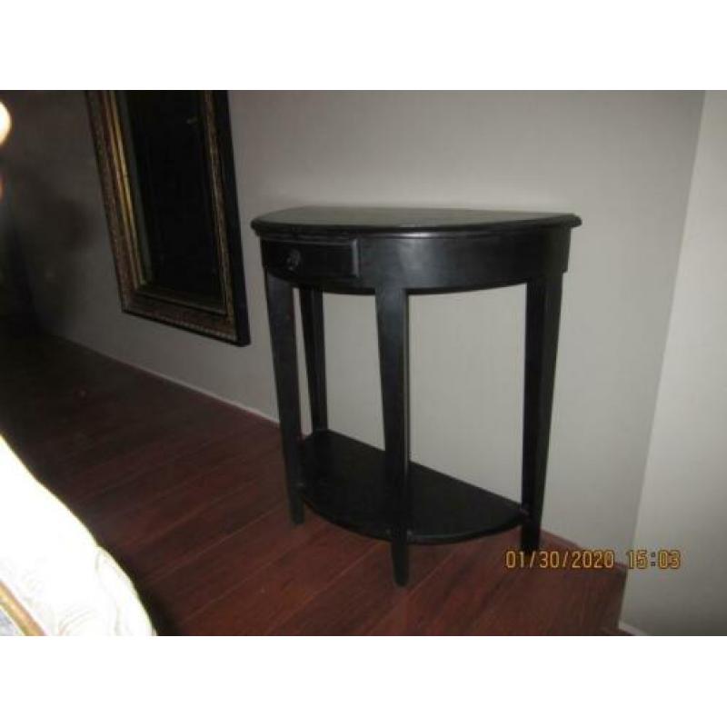 Klassieke Zwarte Wandtafel/Sidetable/Haltafel