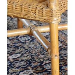 Vintage rotan kinderstoel - kinderstoeltje stoel riet bamboe