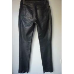 MAC Zwarte broek echt leer - Carrie Pipe - mt 40