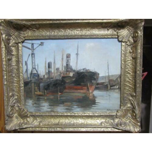 , Maritiem, Olieverf op doek, J.C. Kerkmeijer 1875-1956