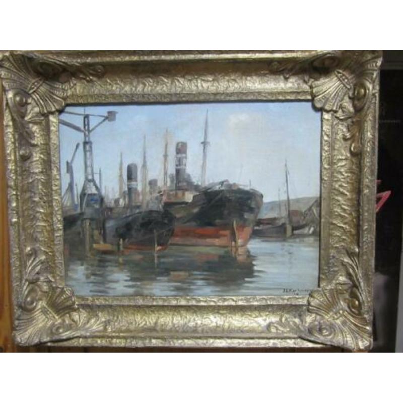 , Maritiem, Olieverf op doek, J.C. Kerkmeijer 1875-1956