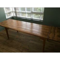 Grenen eettafel, verlengbaar