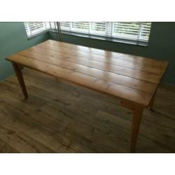 Grenen eettafel, verlengbaar