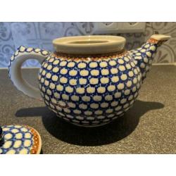 Bunzlau theepot 1,3 L met onderzetter