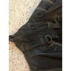 Stefanel designer leerjas / trenchcoat maat 36