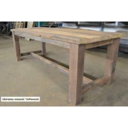 Robuuste eettafels van oud eiken barnwood / wagonplanken