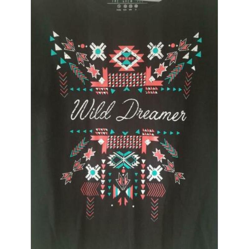 Zwart shirt met print maat 42 NIEUW
