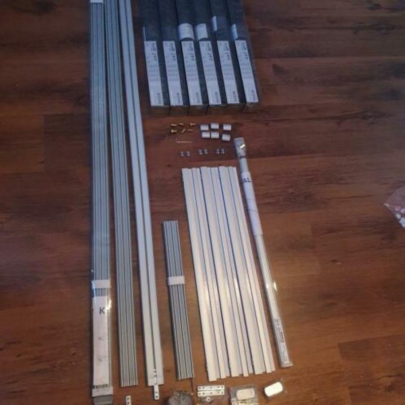 6 paneelgordijnen met 3 sporige rails