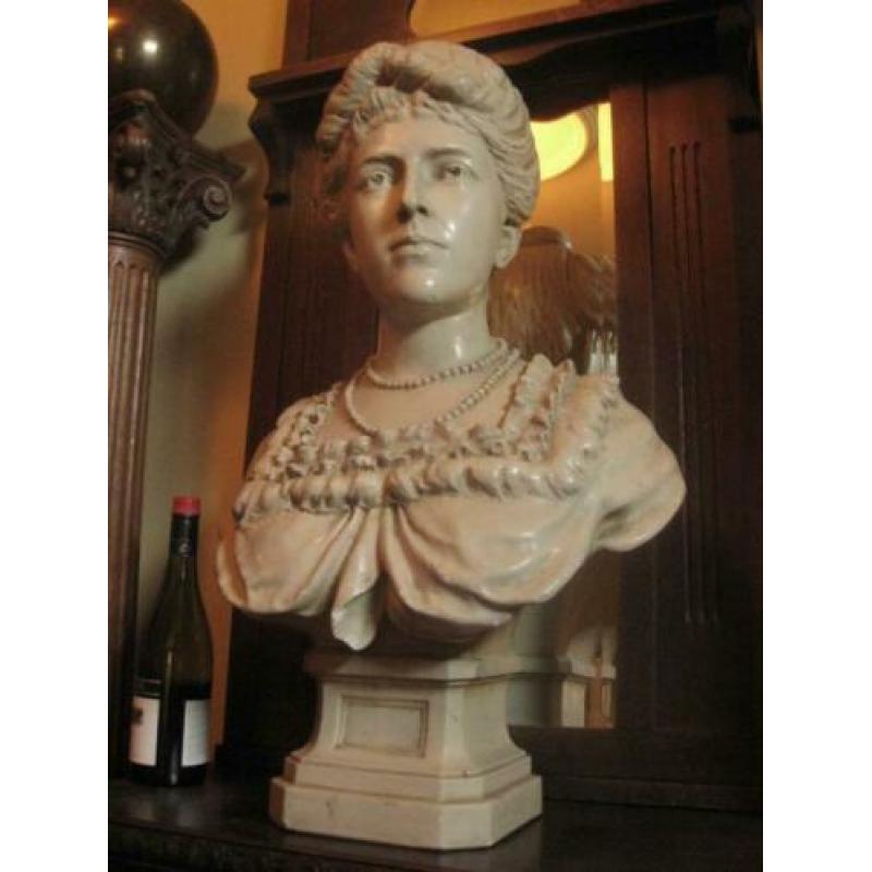 19e eeuws GROOT beeld CHIQUE dame van adel - 75 cm