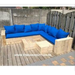 Steigerhouten Hoekbanken Loungebank OP MAAT NU SHOWROOM OPEN