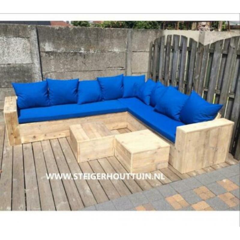 Steigerhouten Hoekbanken Loungebank OP MAAT NU SHOWROOM OPEN