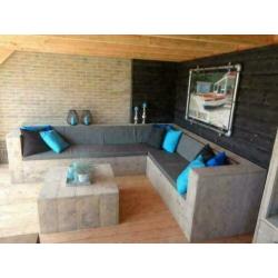 Steigerhout loungebank hoekbank
