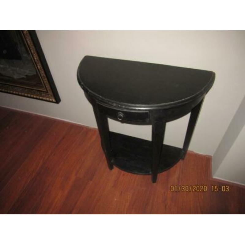 Klassieke Zwarte Wandtafel/Sidetable/Haltafel