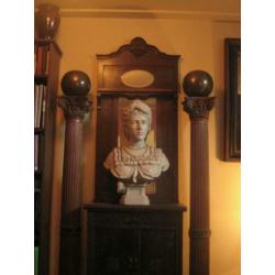 19e eeuws GROOT beeld CHIQUE dame van adel - 75 cm