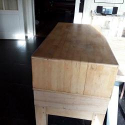 Groot vintage beuken houten slagersblok hakblok keuken blok!