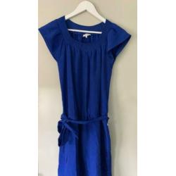Dept jurk kobalt blauw met strik maat M