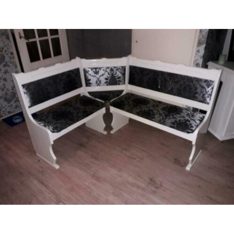 Eettafel hoekbank 2 stoelen eethoek eetkamer set tafel bank