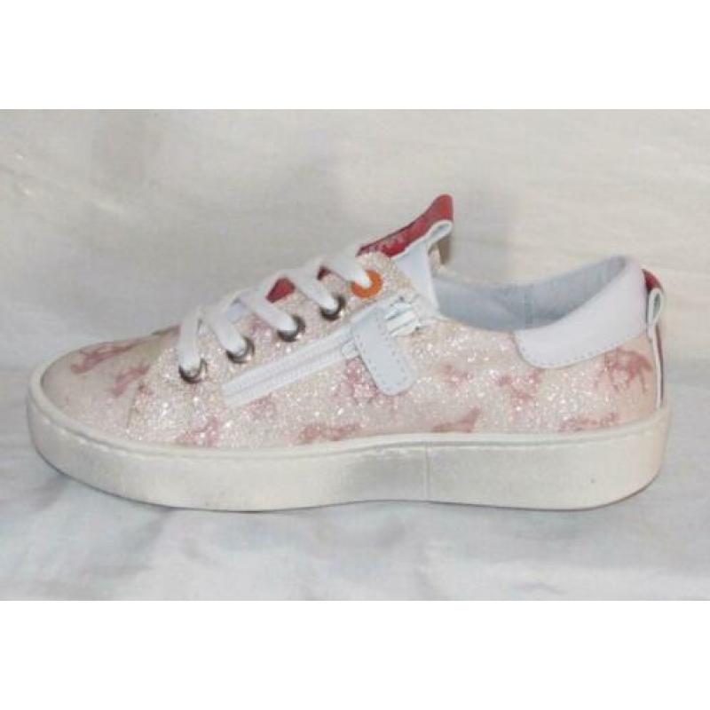 WILD maat 31 lerensneaker/rits roze paarden gratis verzenden