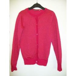 vest met glitter rood maat 128 Nieuw