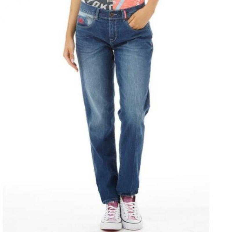 Superdry nieuwe jeans Standard Tomboy XXS W24 L32 incl verz