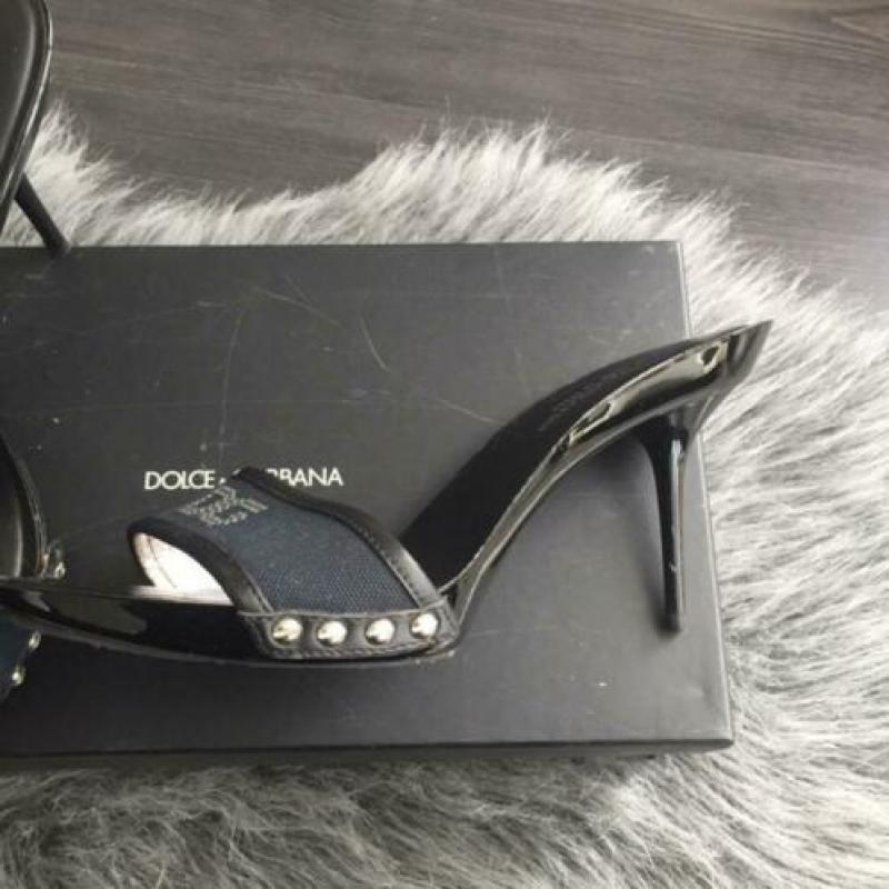 Dolce & Gabbana sandals heels hakken slipper zwart nieuw 40