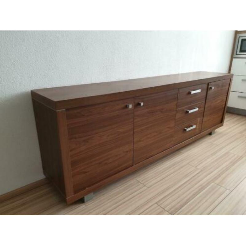 Dressoir 3 deuren/3 laden hout melamine/aluminium