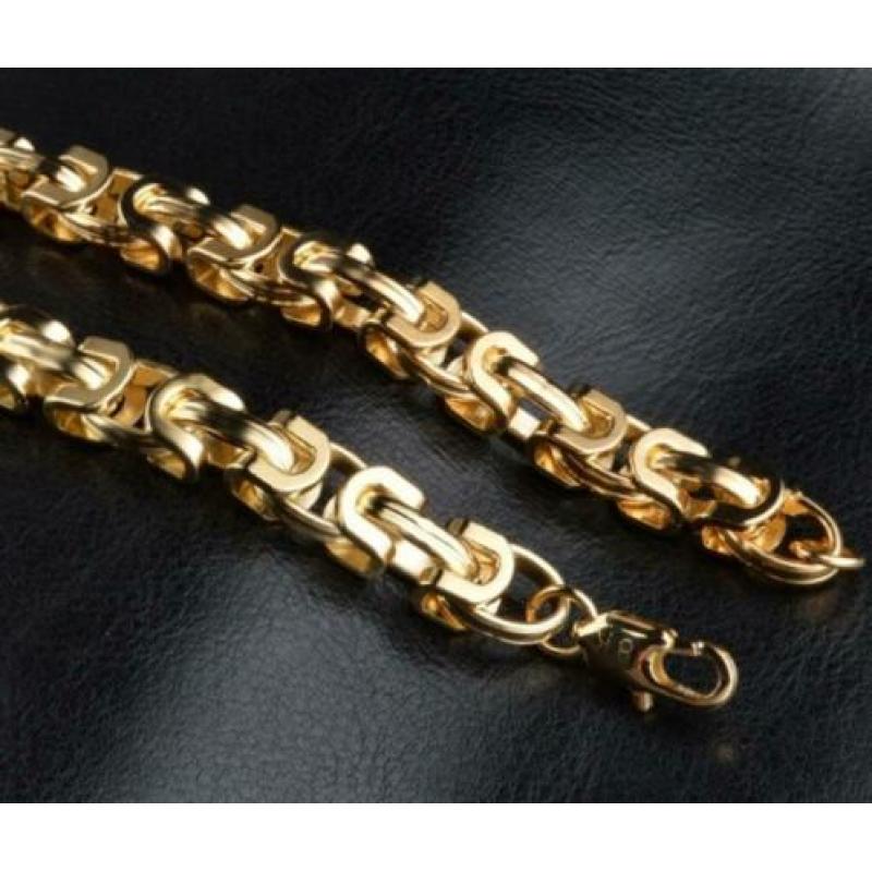 10 mm 18K goud verguld ketting