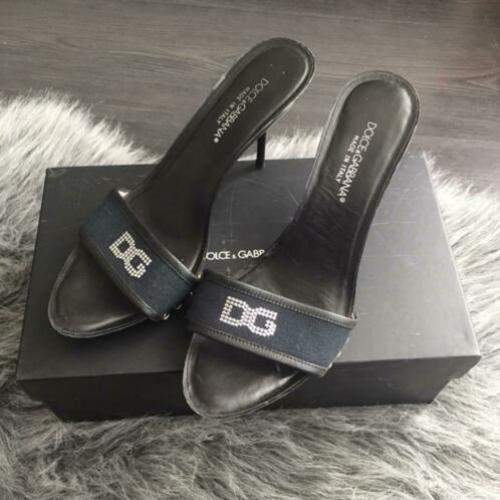 Dolce & Gabbana sandals heels hakken slipper zwart nieuw 40
