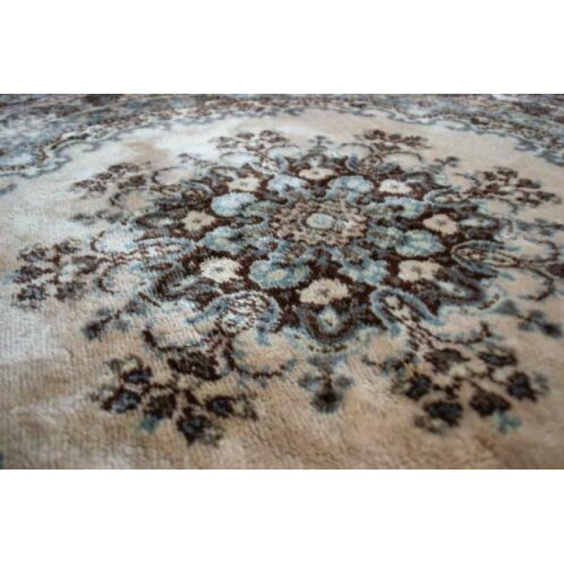 Vintage tapijt/vloerkleed rond