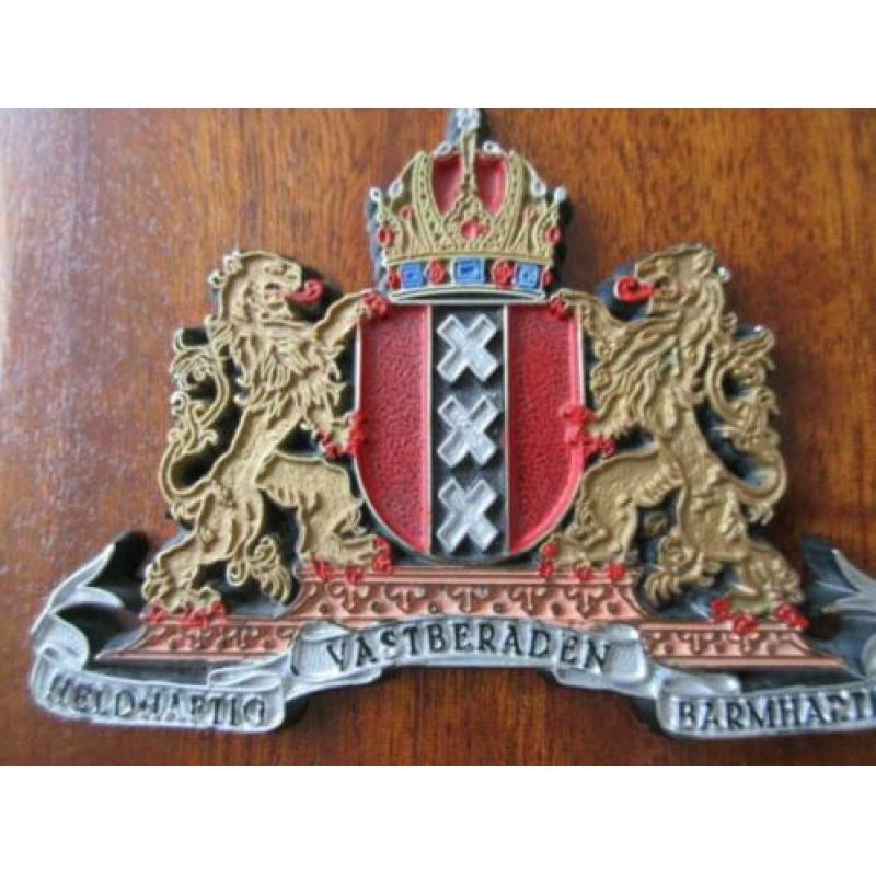 wapenschild Amsterdam 18 x 15 cm