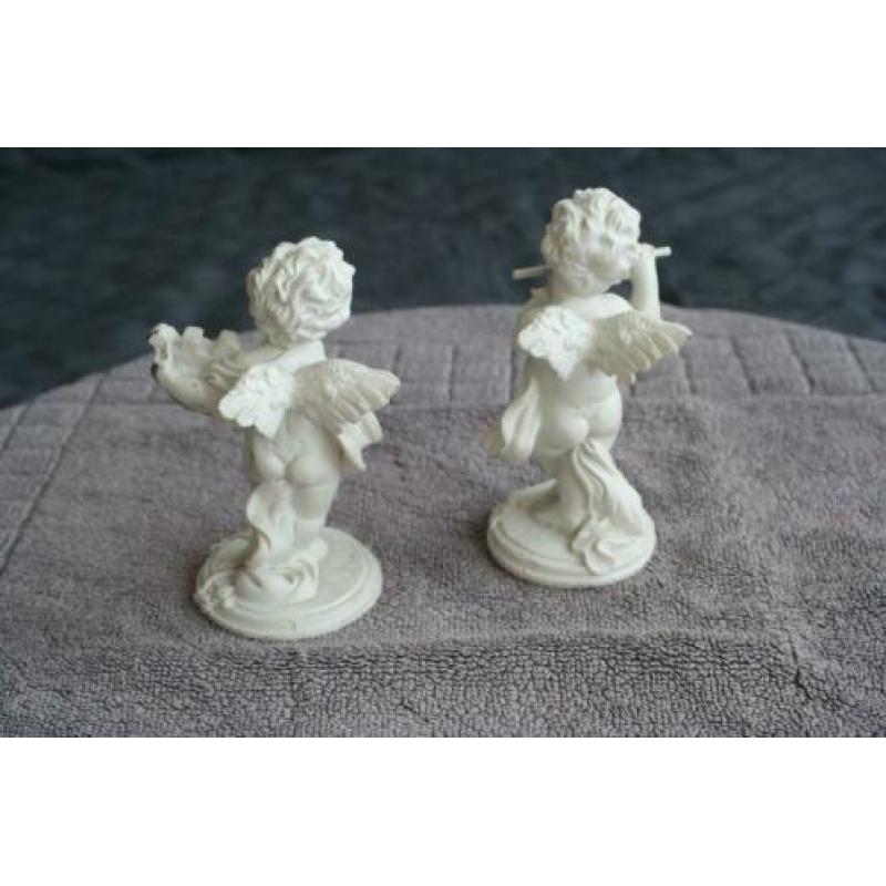 2 zeer mooie oude witte engelen religie