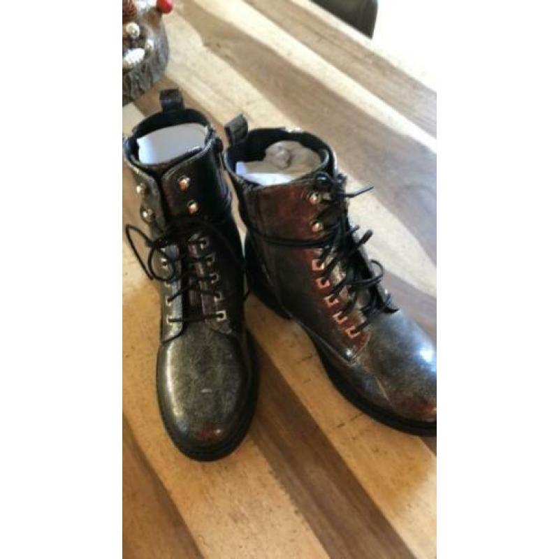 BIKER BOOTS kleur grijs maat 37 nieuw