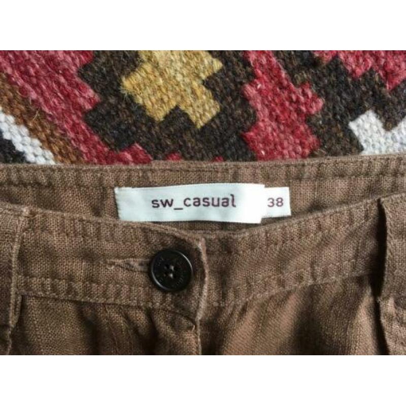 Stoere linnen maxi rok Sandwich 38 — NIEUW