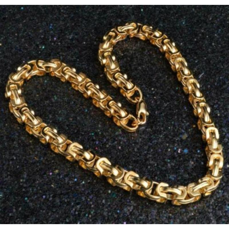 10 mm 18K goud verguld ketting