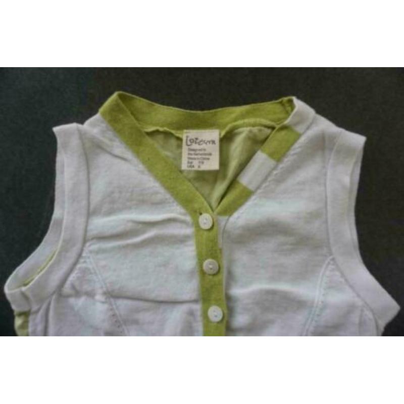 NIEUW Jottum Vest Vestje Wit Lime Giletje, Gilet, Mt. 110