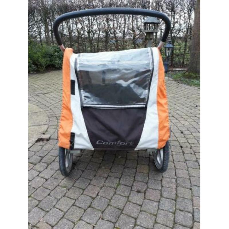 Fietskar KidCar Comfort voor 2 kinderen incl. babyschalen