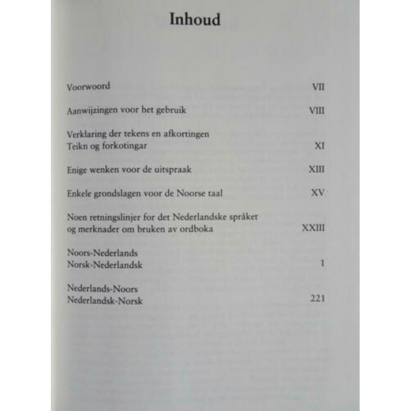 Woordenboek Noors - Nederlands, Nederlands - Noors