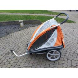 Fietskar KidCar Comfort voor 2 kinderen incl. babyschalen