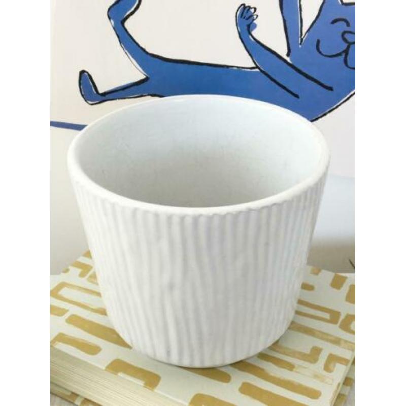West Germany vintage BLOEMPOT wit groot Ø15cm no retro