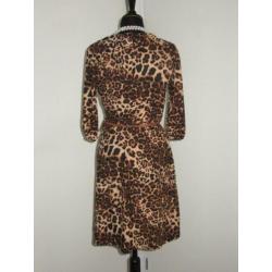 Green Dream jurk in panter print maat M