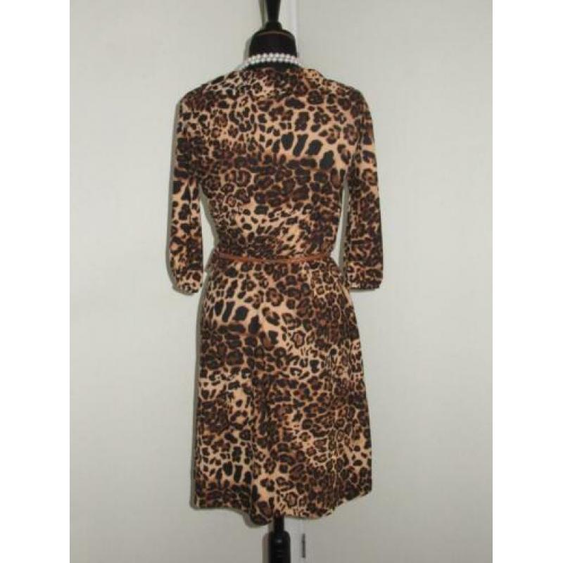 Green Dream jurk in panter print maat M