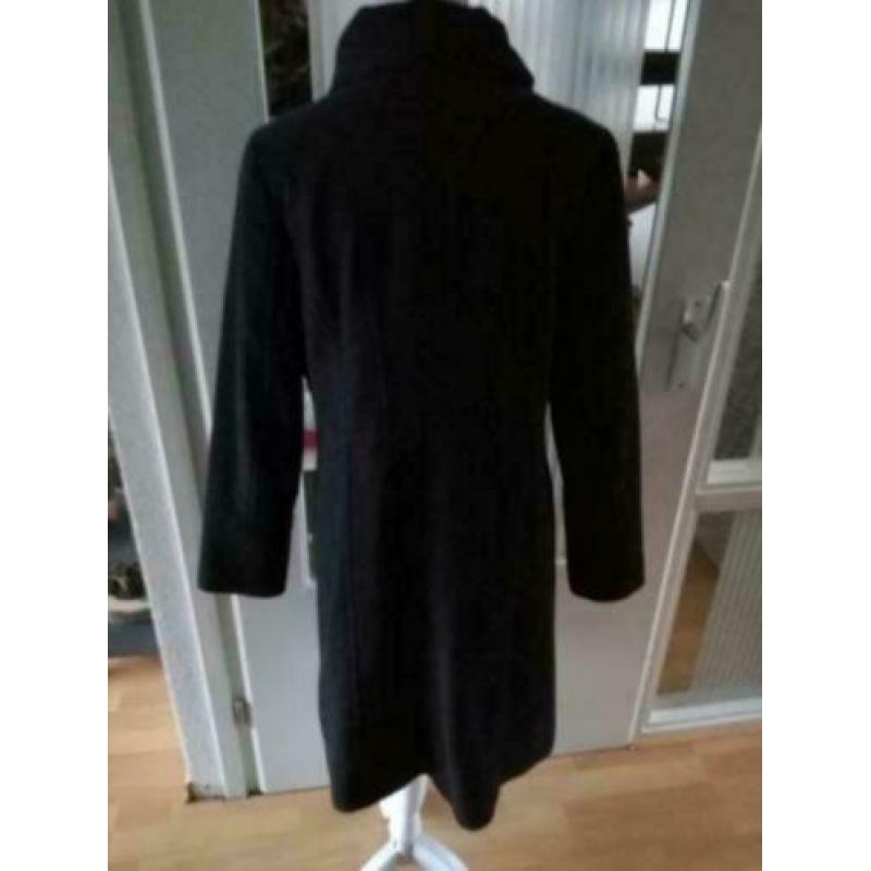 Canda mooie donkergrijze wollen winterjas/mantel mt 38 ZGAN