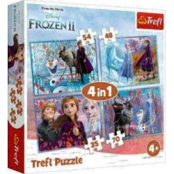 Disney Frozen2 4 in 1 Puzzel - 35/48/54/70 stukjes - Trefl