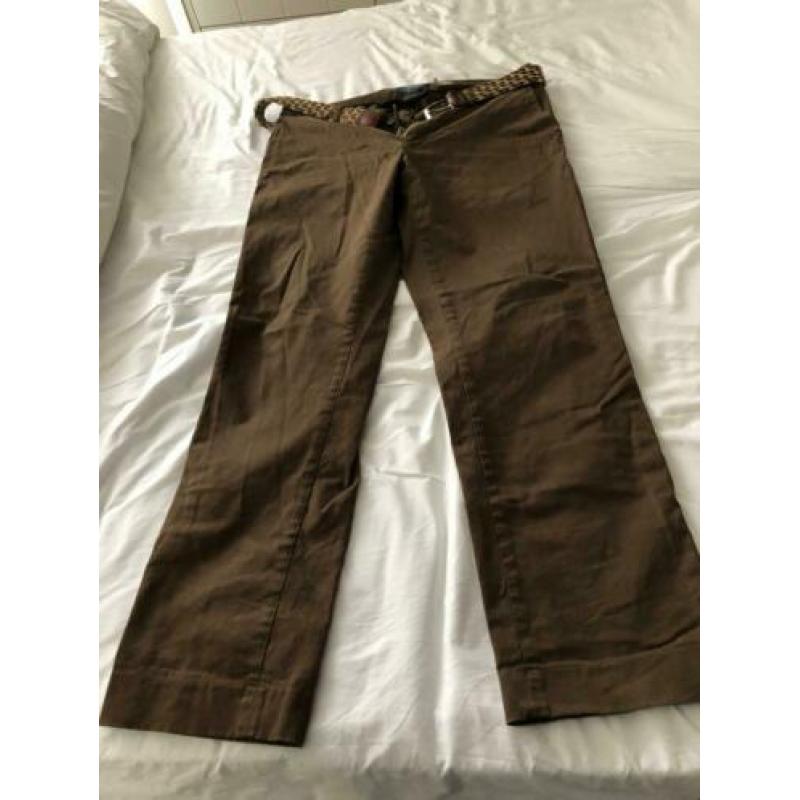 topmerk Merk mason's heren broek pantalon olijfgroen maat 48