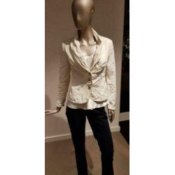 Creme blazer / colbert maat 38 - chique pasvorm en knopen