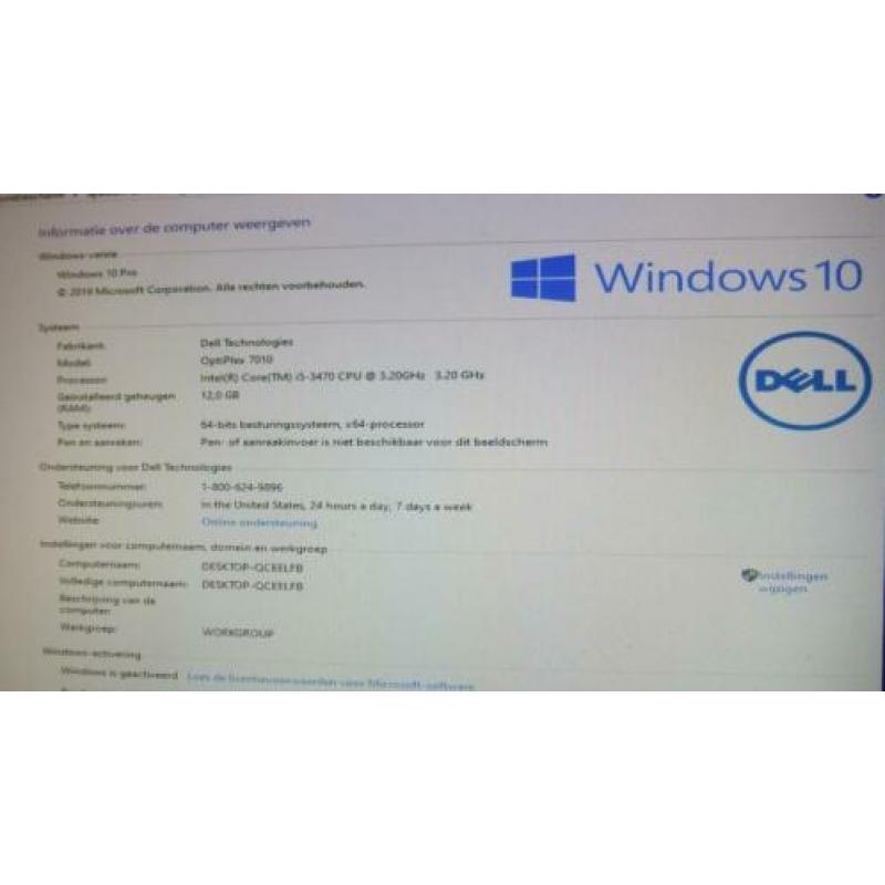 Game werk p.c SSD Dell 7010 i5-3470 3e gen Quad Core WiFi.
