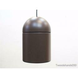 Retro hanglamp, Vintage bruine lamp 84194